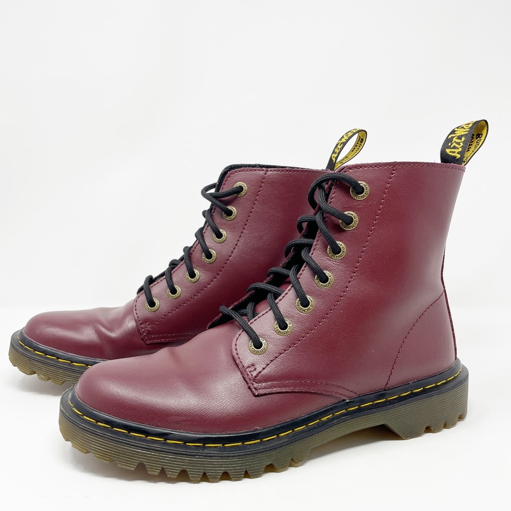 Dr. Martens Luana Leather Lace Up Combat Ankle Boots | Size 8